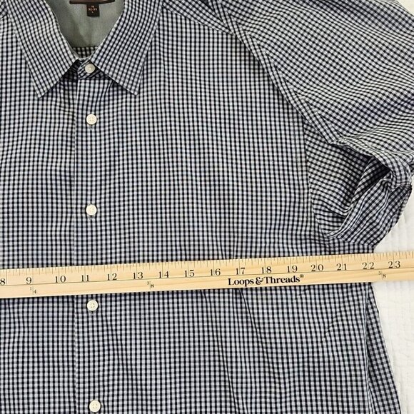 Ben Sherman Shirt Men's Large 16 32-33 Grey Check Long Sleeve Button Up EUC LN - Picture 9 of 15